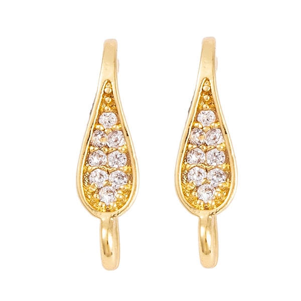 Rack Plating Brass Cubic Zirconia Earring Hooks