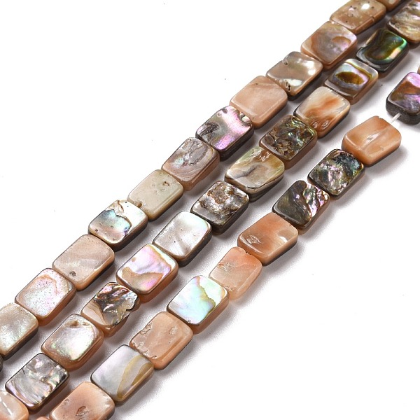 

PandaHall Natural Red Paua Shell Beads Strands, Cuboid, 6~6.5x8~8.5x2.5~3mm, Hole: 0.6mm, about 49~50pcs/strand, 16.14~16.34 inch(41~41.5cm)...