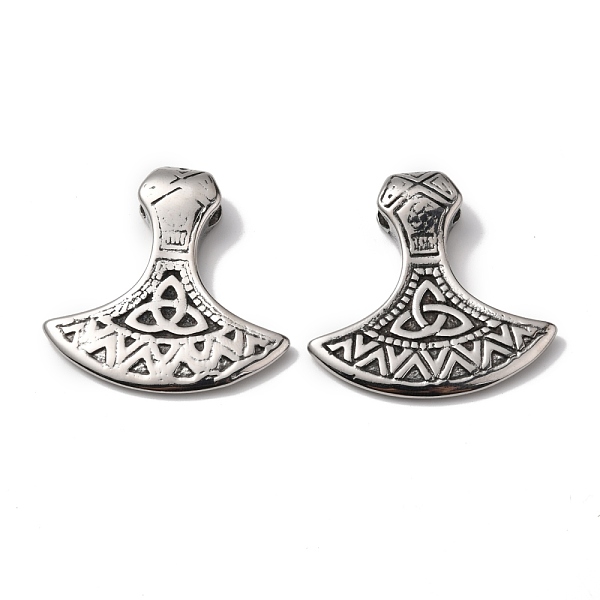 

PandaHall Viking 304 Stainless Steel Pendants, Thor's Hammer with Triskelion, Antique Silver, 37x37x7.5mm, Hole: 4x6.5mm 304 Stainless Steel...