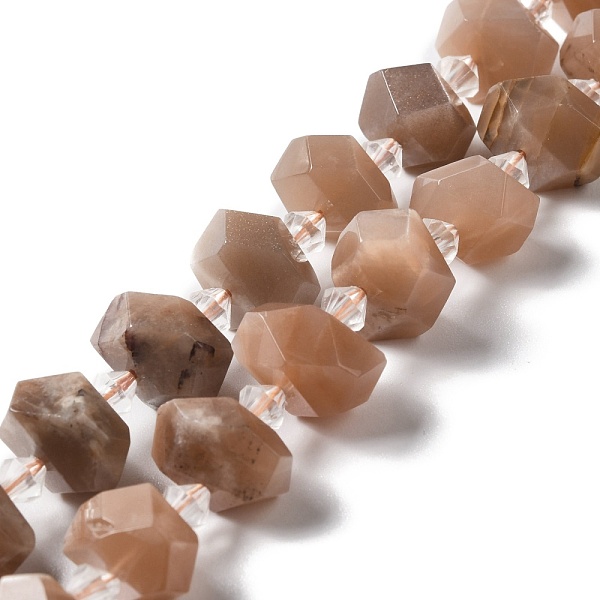 

PandaHall Natural Sunstone Beads Strands, Faceted Polygon, 13~17x10.5~14x7.5~17mm, Hole: 1~1.2mm, about 24~27pcs/strand, 15.16~15.55''...
