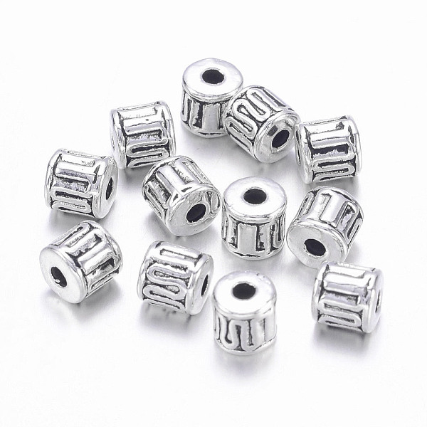 

PandaHall Tibetan Style Alloy Beads, Column, Antique Silver, Lead Free & Cadmium Free, 4.5x4.5mm, Hole: 1.5mm Alloy Column