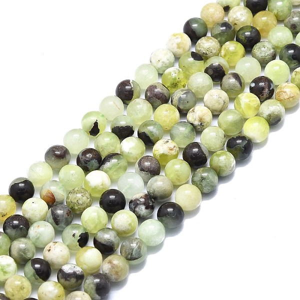 

PandaHall Natural Serpentine Beads Strands, Round, 8.5~9mm, Hole: 1mm, about 47pcs/strand, 15.55 inch(39.5cm) Other Jade Round