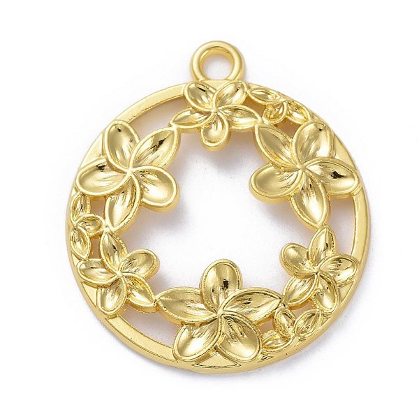 

PandaHall Zinc Alloy Open Back Bezel Pendants, For DIY UV Resin, Epoxy Resin, Pressed Flower Jewelry, Flat Round with Flower, Golden...