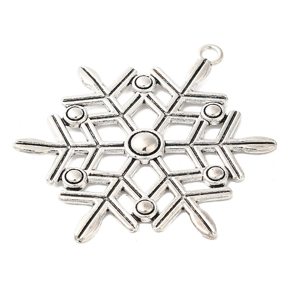 Tibetan Style Alloy Snowflake Big Pendants