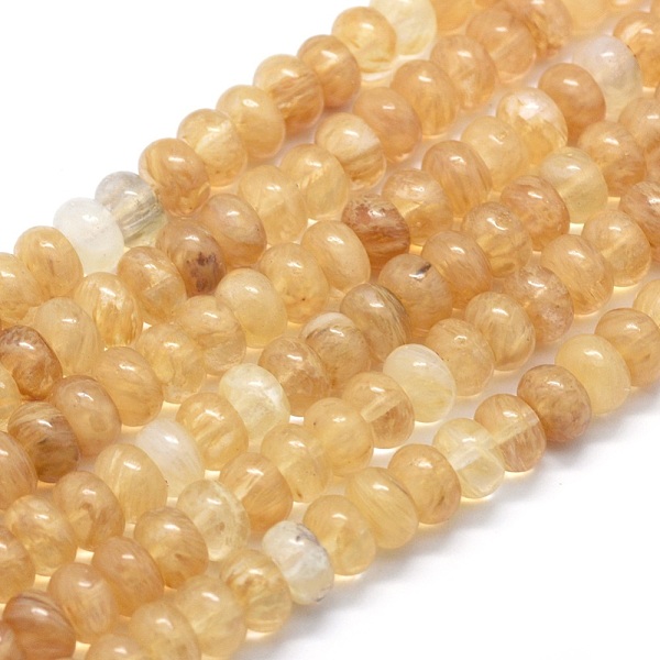 

PandaHall Watermelon Stone Glass Beads Strands, Rondelle, 8x5mm, Hole: 1mm, about 74pcs/strand, 15.15 inch(38.5cm) Other Watermelon Stone..., Gold