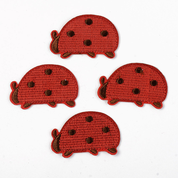 

PandaHall Computerized Embroidery Cloth Iron on/Sew on Patches, Appliques, Costume Accessories, Ladybug, Red, 37x57x1.5mm Cloth Ladybug Red