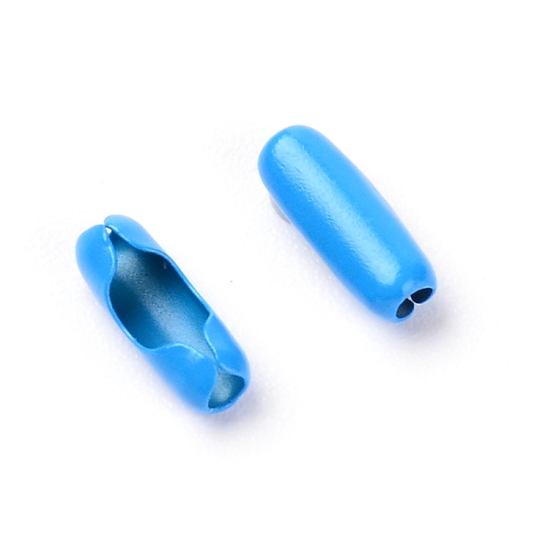 

PandaHall Iron Ball Chain Connectors, Column, Deep Sky Blue, 8.5x3mm, 10pcs/bag Iron