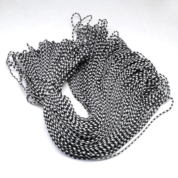 

PandaHall Polyester & Spandex Cord Ropes, 1 Inner Core, Black, 2mm, about 109.36 yards(100m)/bundle Polyester Black