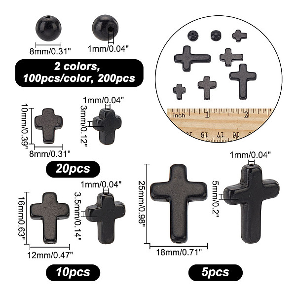 Arricraft 235pcs 4 Arten Synthetische Türkisperlen