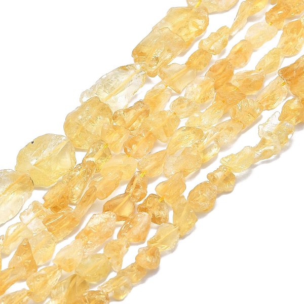 

PandaHall Raw Rough Natural Citrine Beads Strands, Nuggets, 6~27x4~17x3.5~8mm, Hole: 1mm, about 23~46pcs/strand, 15.35 inch(39cm) Citrine...