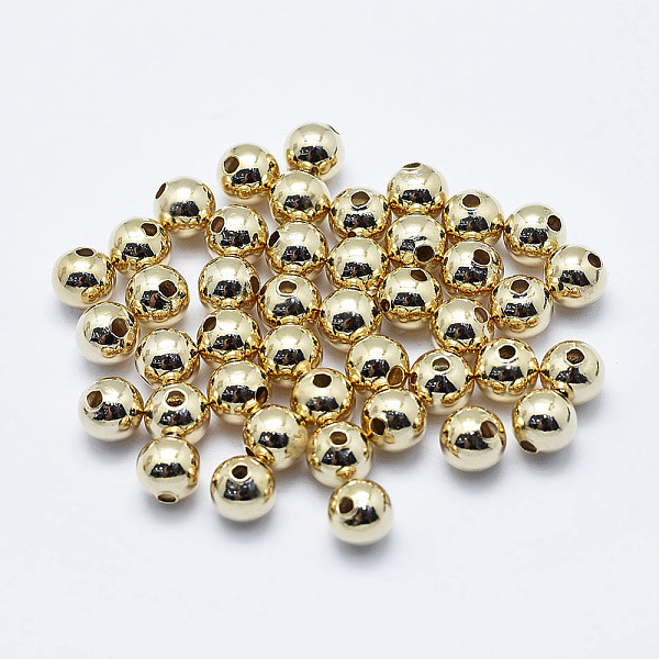 

PandaHall Brass Beads, Long-Lasting Plated, Nickel Free, Round, Real 18K Gold Plated, 5mm, Hole: 1.2mm Brass Round