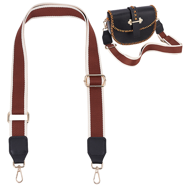 

PandaHall WADORN Wide Purse Strap Replacement, 56 Inch Adjustable Crossbody Strap Replacement Belt with Striped Pattern Unisex Handbag...
