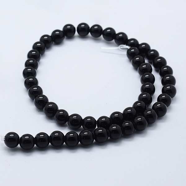 Natural Black Onyx Beads Strands