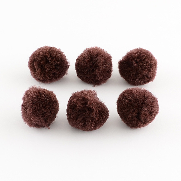 

PandaHall DIY Doll Craft Pom Pom Yarn Pom Pom Balls, Coconut Brown, 15mm, about 1000pcs/bag Fibre Brown