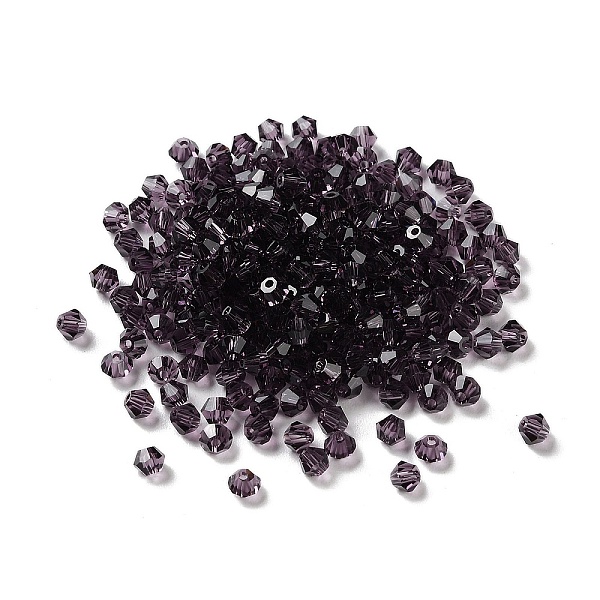 

PandaHall Transparent Glass Beads, Bicone, Old Rose, 4x4x3.5mm, Hole: 1mm, 720pcs/bag Glass Bicone