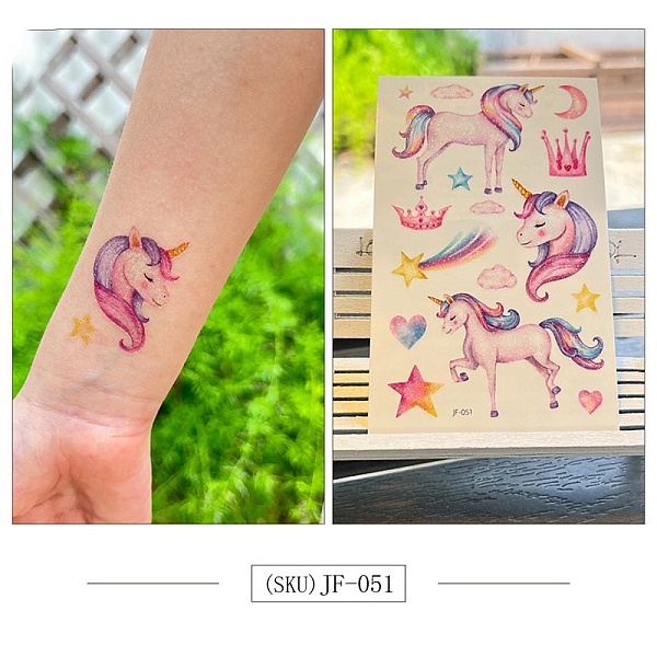 

PandaHall Horse Pattern Removable Temporary Tattoos Paper Stickers, Colorful, 12x7.5cm Paper Horse