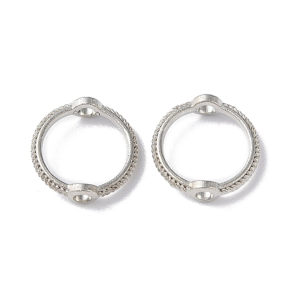 

PandaHall Alloy Bead Frames, Ring, Platinum, 10.5x3mm, Hole: 1.4mm Alloy Ring