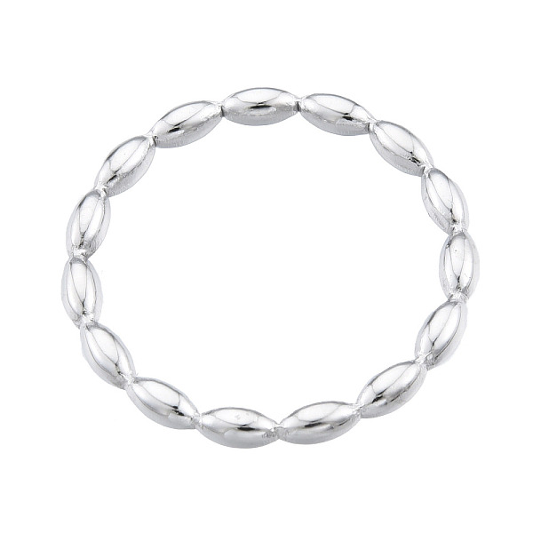 Anillo De Acero Inoxidable Con Envoltura De Arroz Que No Se Deslustra Para Hombres Y Mujeres.