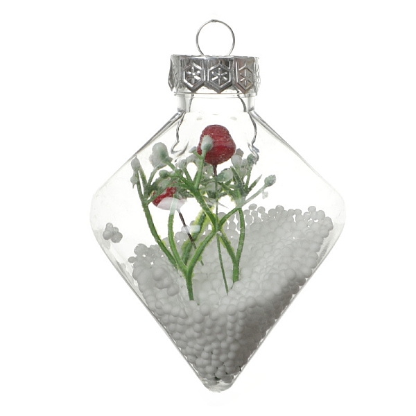 

PandaHall Transparent Plastic Fillable Ball Pendants Decorations, Christmas Tree Hanging Ornament, Teardrop, 106x82mm Plastic Teardrop