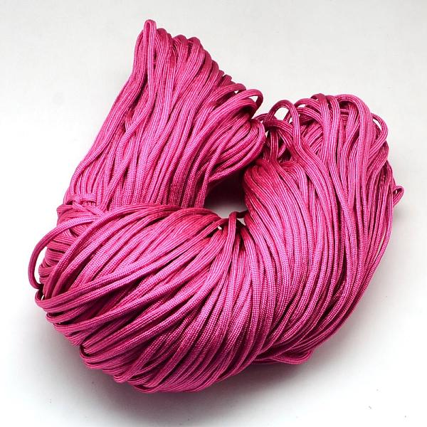

PandaHall 7 Inner Cores Polyester & Spandex Cord Ropes, Solid Color, for Rope Bracelets Making, Camellia, 4~5mm, about 109.36 yards..., Pink