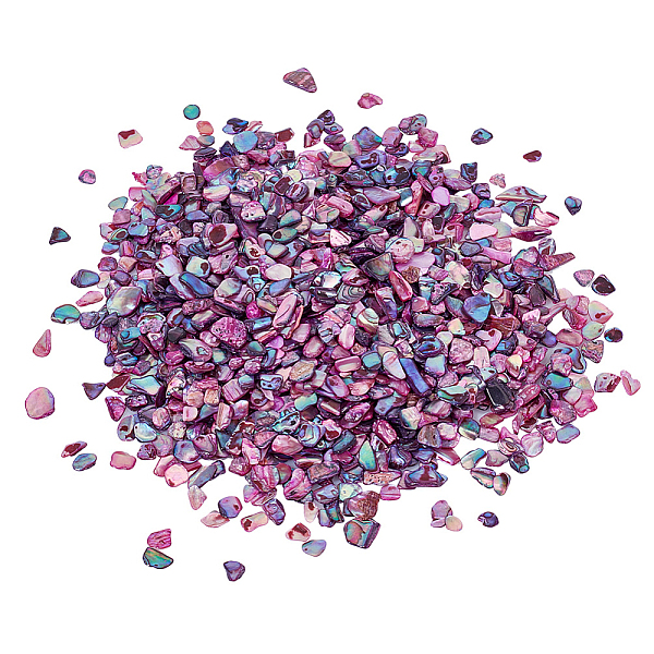 AHADERMAKER 1 Bags Abalone Shell Flakes Cabochons, Nail Art Decorations Accessories, Nuggets, Medium Orchid, 5-12x3-6x0.5-1.5mm