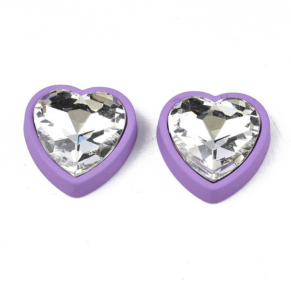 

PandaHall Rubberized Style Acrylic Rhinestone Cabochons, Faceted, Heart, Dark Orchid, 22.5x22.5x8mm Acrylic Rhinestone Heart