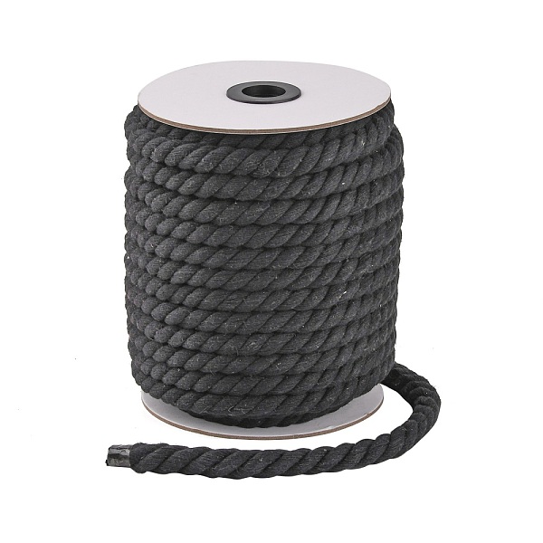 

PandaHall 3-Ply Macrame Cotton Cord, Twisted Cotton Rope, for Wall Hanging, Plant Hangers, Crafts and Wedding Decorations, Black, 12mm...