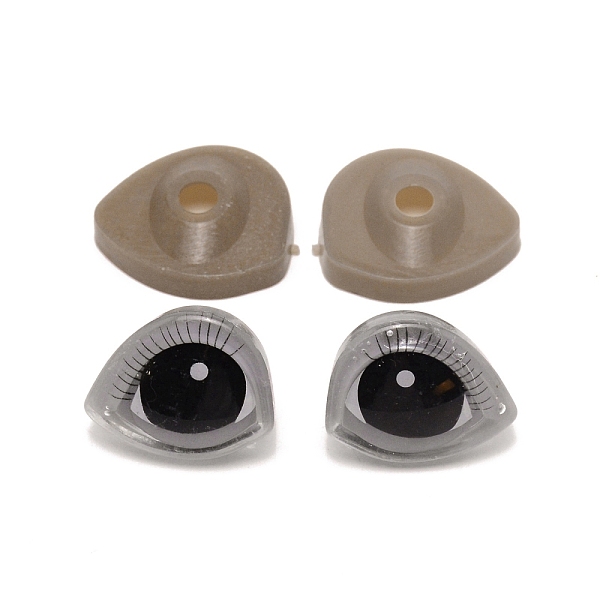 

PandaHall 3D Plastic Doll Eyes and Eyes Washers Sets, Craft Eyes Accessories, for Crochet Toy and Stuffed Animals, Gainsboro, 25.5x31mm..., Gray