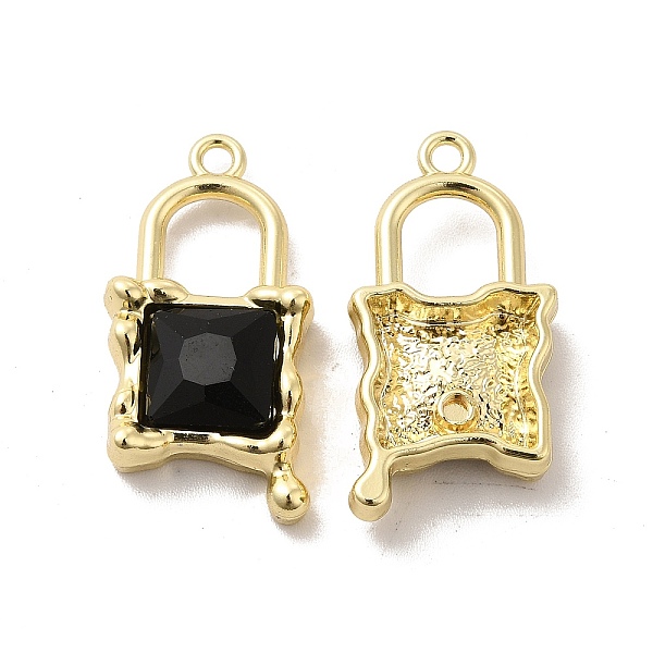 

PandaHall Glass Padlock Pendants, with Light Gold Alloy Finding, Long-Lasting Plated, Cadmium Free & Lead Free, Black, 26.5x13.5x5.5mm, Hole...
