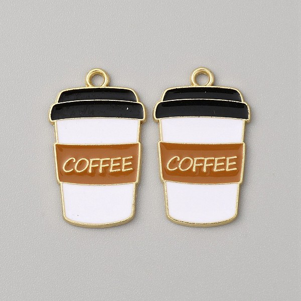 

PandaHall Alloy Enamel Pendants, Golden, Coffee Cup with Word Coffee Charm, Peru, 30x18x1.5mm, Hole: 2.2mm Alloy+Enamel Others Brown