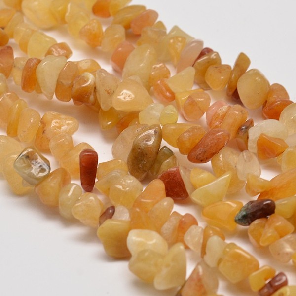 

PandaHall Natural Yellow Aventurine Chip Beads Strands, 5~8x5~8mm, Hole: 1mm, about 34 inch Yellow Aventurine Chip
