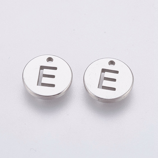 

PandaHall 304 Stainless Steel Charms, Flat Round with Letter, Stainless Steel Color, Letter.E, 10x1mm, Hole: 1mm 304 Stainless Steel Letter...