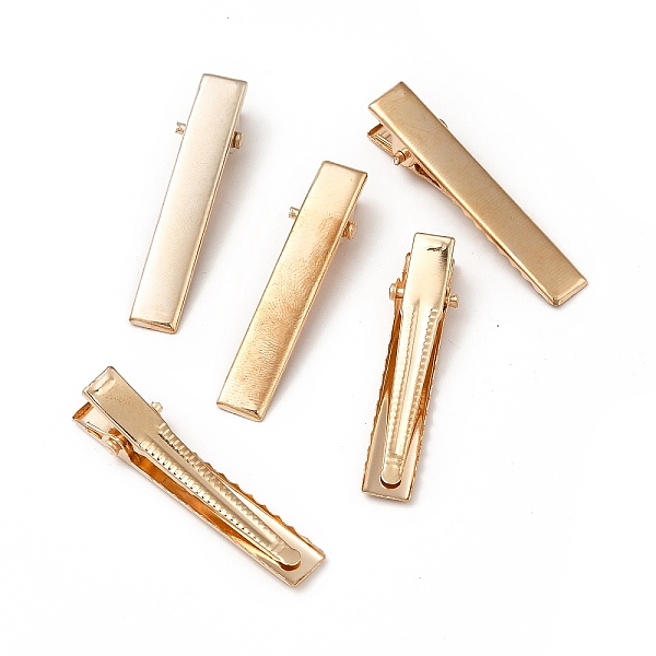 

PandaHall Iron Alligator Hair Clips Findings, Light Gold, 45x10x10mm Iron