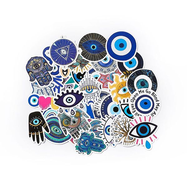 50Pcs Evil Eye Theme Paper Stickers Sets