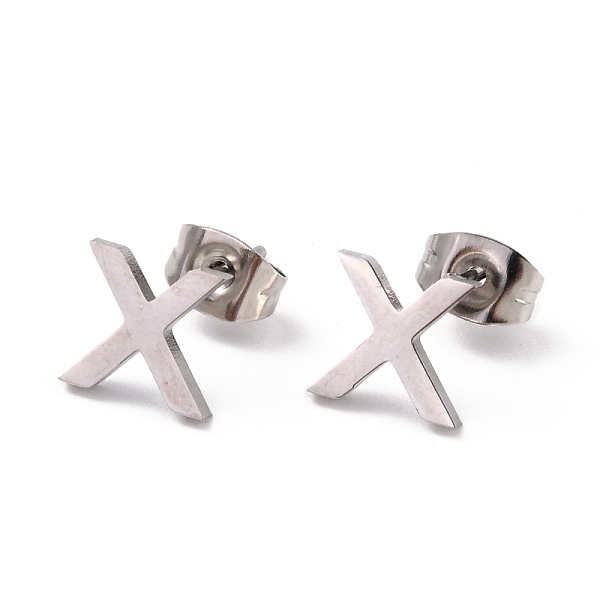 

PandaHall 304 Stainless Steel Greek Alphabet Stud Earrings, Manual Polishing, Letter.C, 7~11x2~10x1.5mm, Pin: 0.8mm 304 Stainless Steel...