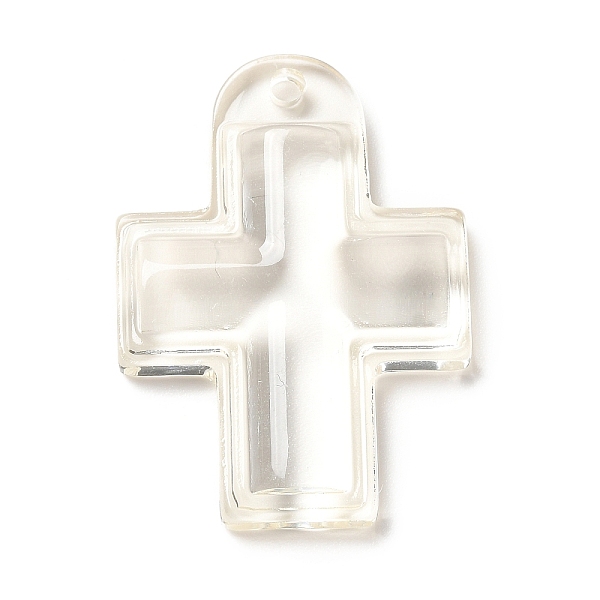 

PandaHall Translucent Resin Pendants, Religion Cross Charms, Clear, 36.5x26x7mm, Hole: 1.8mm Resin Cross Clear