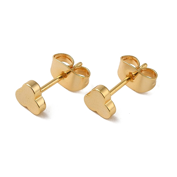 

PandaHall Brass Earrings, Real 18K Gold Plated, Flower, 5.5x5mm Brass Flower