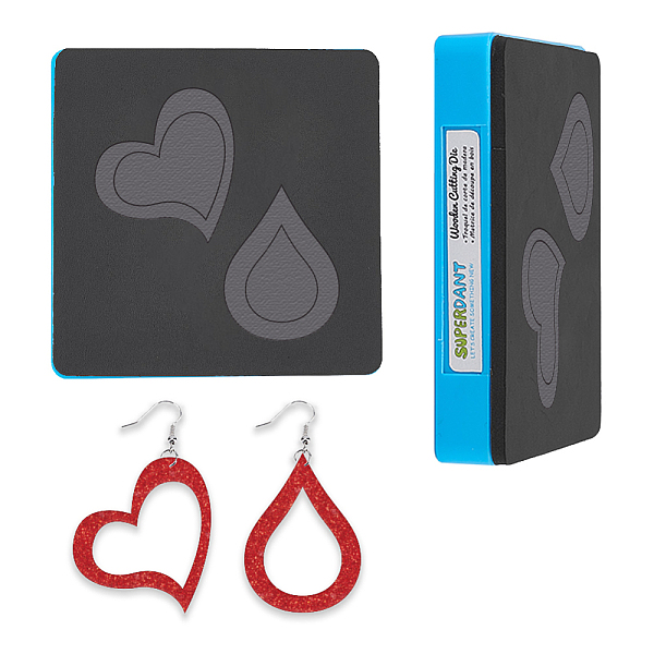 

PandaHall SUPERDANT Leather Earrings Cutting Die Women Hearts Dangle Earrings Die Cutter Waterdrop Die Cuts Machine Faux Leather Dies for...