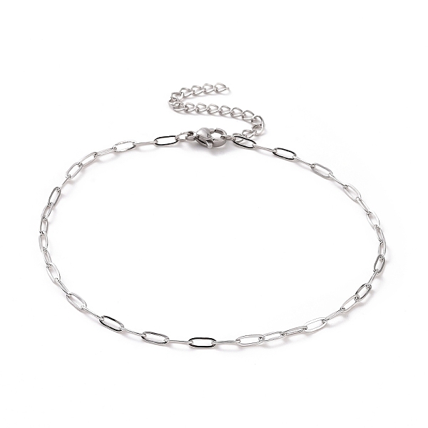

PandaHall 304 Stainless Steel Cable Chain Bracelet for Men Women, Stainless Steel Color, 9-1/4 inch(23.6cm) 304 Stainless Steel