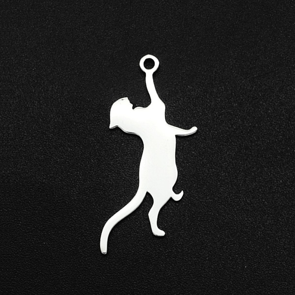 

PandaHall 201 Stainless Steel Pendants, Laser Cut, Leopard, Stainless Steel Color, 31x13.5x1mm, Hole: 1.6mm 201 Stainless Steel Leopard