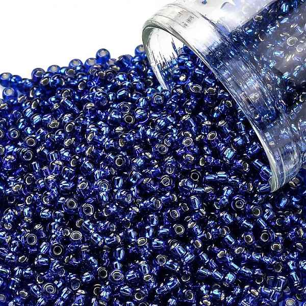 

PandaHall TOHO Round Seed Beads, Japanese Seed Beads, (2206C) Silver Lined Starry Night Blue, 11/0, 2.2mm, Hole: 0.8mm, about 1110pcs/bottle...