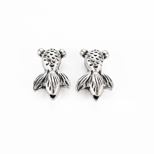 

PandaHall Tibetan Style Alloy Beads, Cadmium Free & Lead Free, Fish, Antique Silver, 15x10x6mm, Hole: 1.5mm, about 458pcs/1000g Alloy Fish