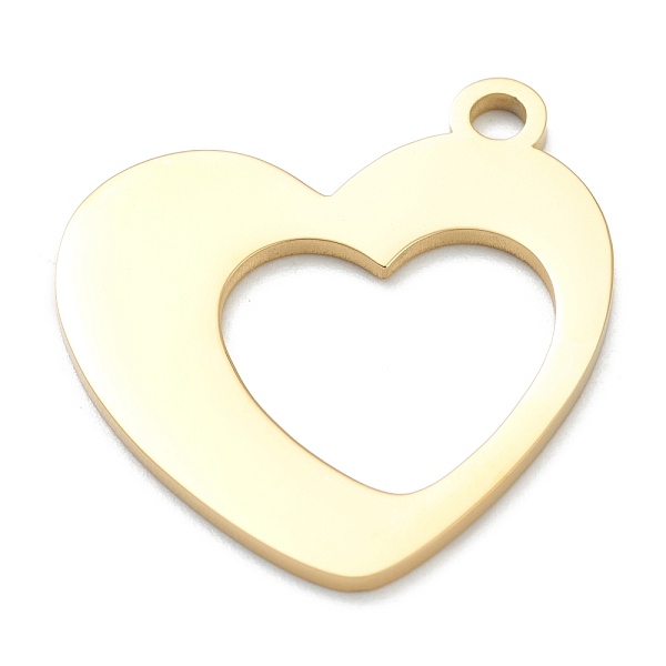 

PandaHall Ion Plating(IP) 304 Stainless Steel Pendants, Heart, Hollow, Real 18K Gold Plated, 27x26x1.5mm, Hole: 2.5mm 304 Stainless Steel...