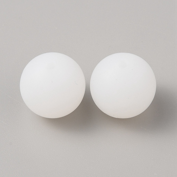 

PandaHall Luminous Round Food Grade Silicone Beads, Chewing Beads For Teethers, DIY Nursing Necklaces Making, White, 15x14.5mm, Hole: 2mm...