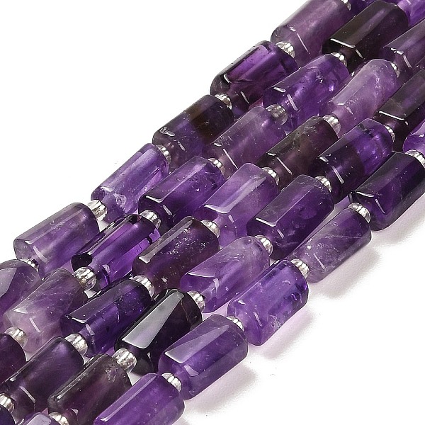 

PandaHall Natural Amethyst Beads Strands, with Seed Beads, Faceted Column, 9~11x6~7.5x6~7.5mm, Hole: 1.2mm, about 30pcs/strand, 15.16~15.55...