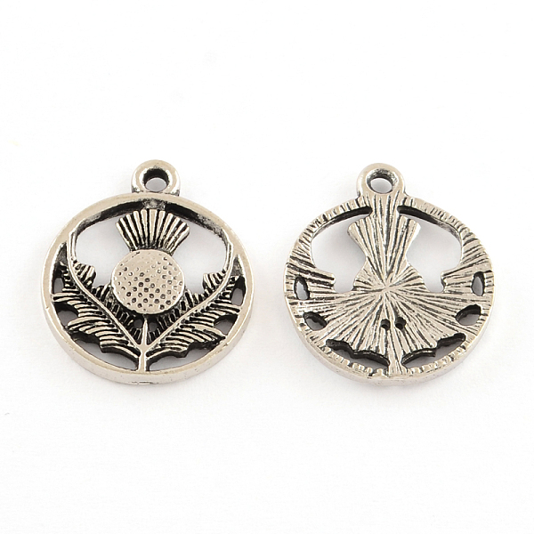 

PandaHall Tibetan Style Alloy Flat Round Pendants, Lead Free & Cadmium Free, Antique Silver, 19x16x2mm, Hole: 2mm, about 345pcs/500g Alloy...