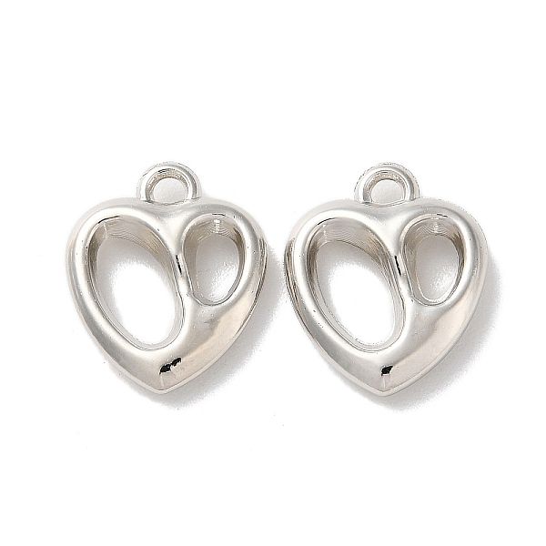 

PandaHall CCB Plastic Pendants, Heart Charms, Platinum, 17.5x14.5x4mm, Hole: 1.6mm Plastic Heart