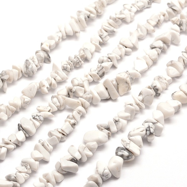 

PandaHall Synthetic White Howlite Chip Bead Strands, Dyed, 5~8x5~8mm, Hole: 1mm, about 31.5 inch Howlite Chip