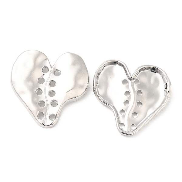 

PandaHall Alloy Links, Heart, Platinum, 32.5x33x6mm, Hole: 2mm and 2.3mm Alloy Heart