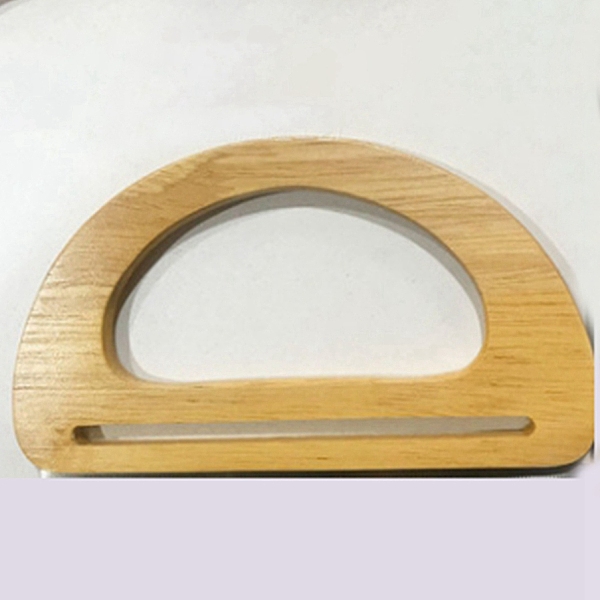 

PandaHall Wooden Bag Handle, for Bag Replacement Accessories, Flat Round, Light Khaki, 9.9x17.5x0.75cm, Hole: 0.6x13.6cm Wood